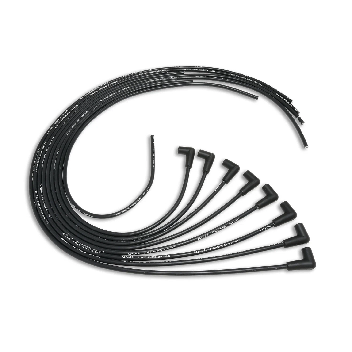 Spark Plug Wire Set Universal 8mm Silicone 90_ 500 ohm_ft Street Thunder 50051